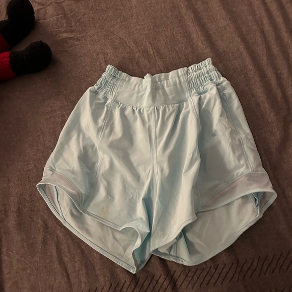 Icing Blue lululemon shorts high rise 4” inch - Picture 1 of 2